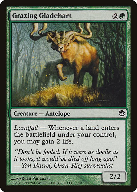 Grazing Gladehart, card 11 from Duel Decks: Ajani vs. Nicol Bolas