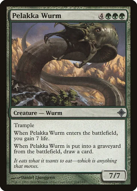 Pelakka Wurm, carte 204 de Rise of the Eldrazi