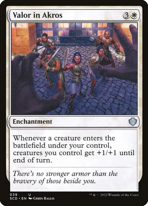 Valor in Akros, carte 39 de Starter Commander Decks