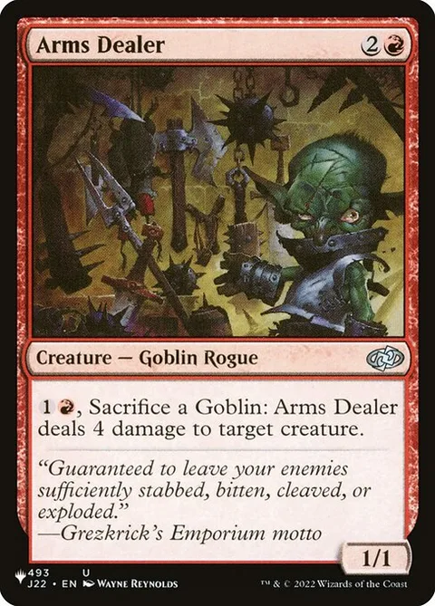 Arms Dealer, card J22-493 from The List