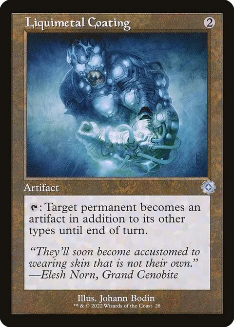Liquimetal Coating, card 28 from The Brothers' War Retro Artifacts