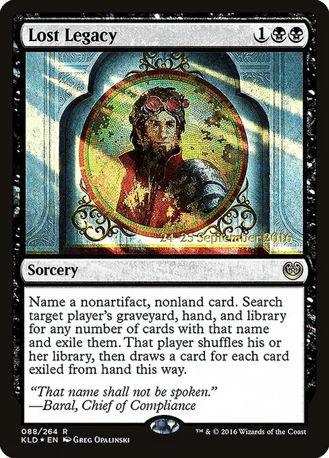 Lost Legacy, card 88s from Kaladesh Promos