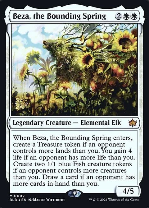 Beza, the Bounding Spring, carte 2s de Bloomburrow Promos