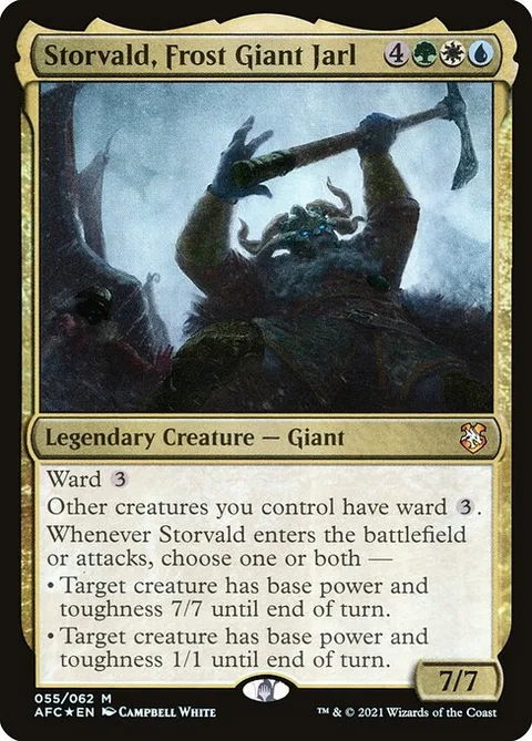Storvald, Frost Giant Jarl, card 55 from Forgotten Realms Commander