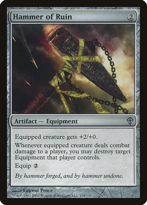 Hammer of Ruin, card 124 from Worldwake