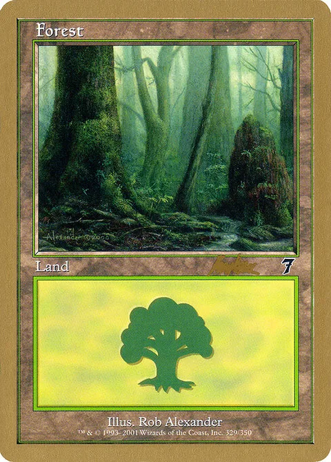 Forest, card bk329 from World Championship Decks 2002