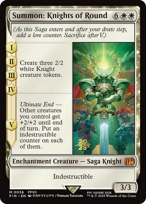 Summon: Knights of Round, carte 36s de Final Fantasy Promos