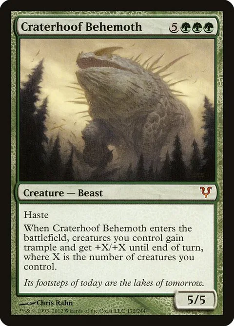 Craterhoof Behemoth, card 172 from Avacyn Restored
