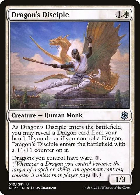 Dragon's Disciple, card 13 from Adventures in the Forgotten Realms