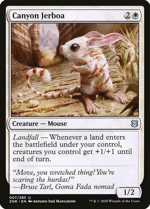 Canyon Jerboa, card 7 from Zendikar Rising