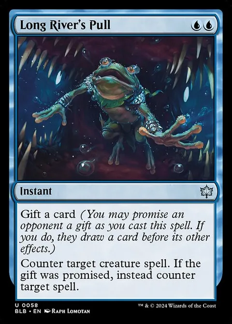 Long River's Pull, card 58 from Bloomburrow