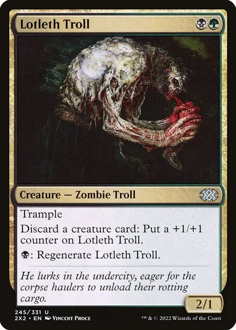 Lotleth Troll, card 245 from Double Masters 2022