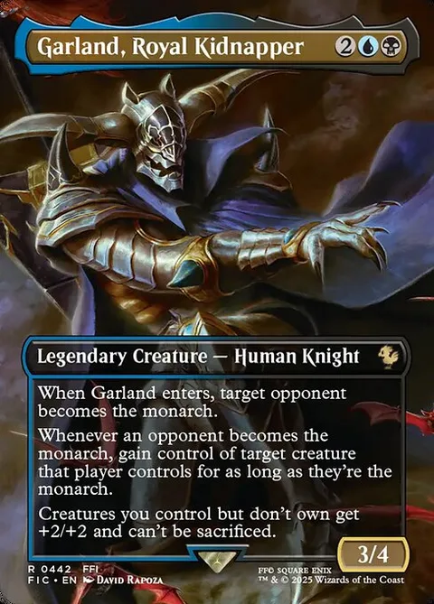 Garland, Royal Kidnapper, card 442 from Final Fantasy Commander