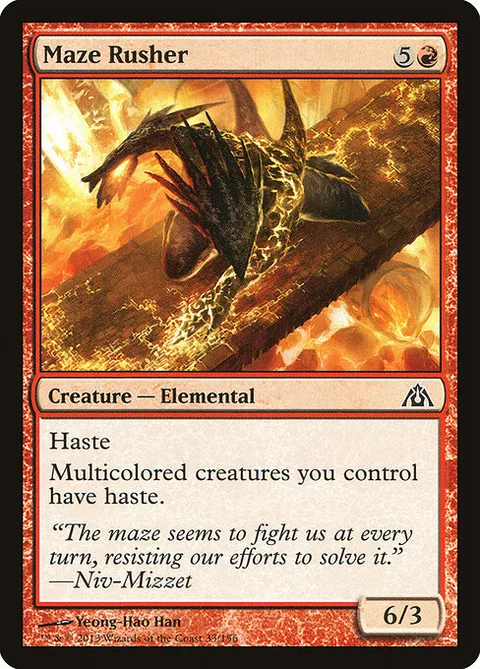 Maze Rusher, card 33 from Dragon's Maze