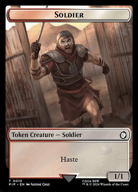 Soldier, card 10 from Fallout Tokens