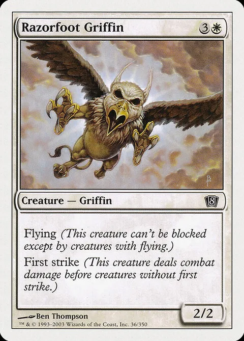 Razorfoot Griffin, card 36 from Eighth Edition