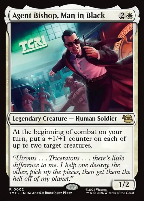 Agent Bishop, Man in Black, card 2 from Teenage Mutant Ninja Turtles