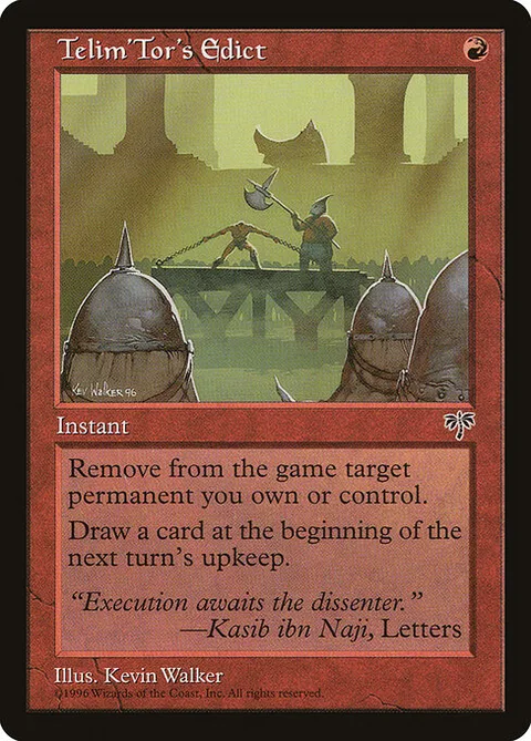 Telim'Tor's Edict, card 198 from Mirage