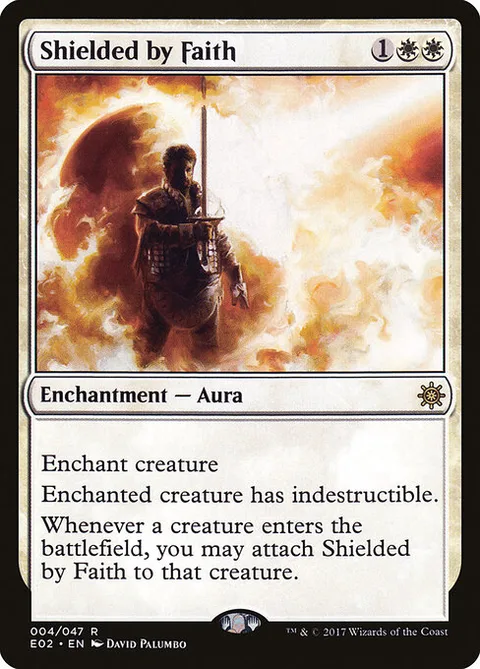 Shielded by Faith, card 4 from Explorers of Ixalan