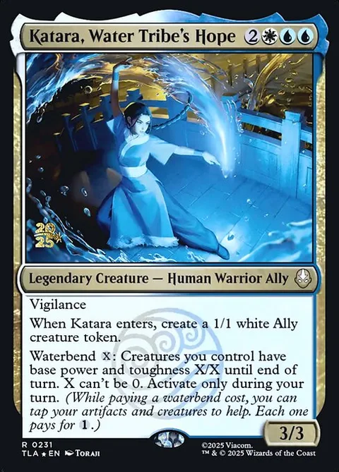 Katara, Water Tribe's Hope, card 231s from Avatar: The Last Airbender Promos