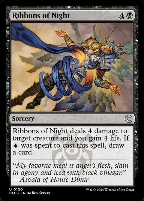 Ribbons of Night, card 120 from Ravnica: Clue Edition