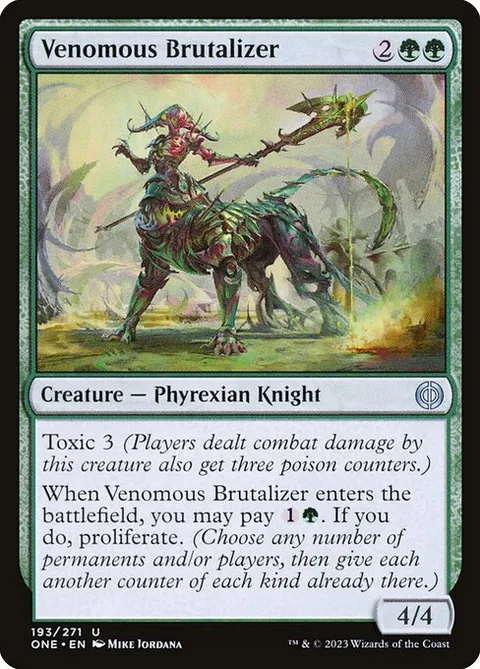 Venomous Brutalizer, card 193 from Phyrexia: All Will Be One