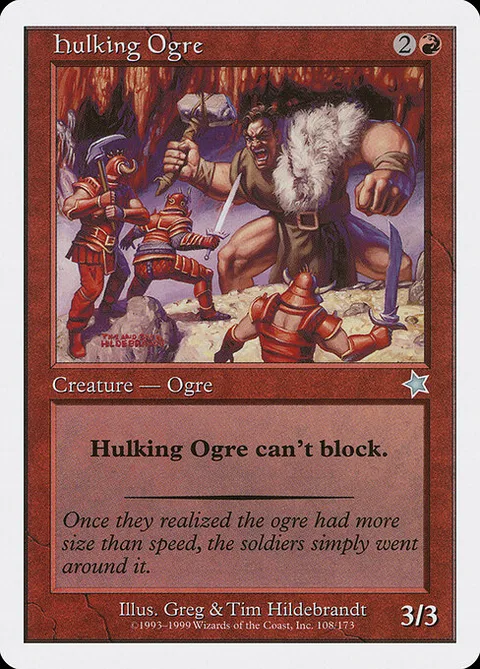 Hulking Ogre, card 108 from Starter 1999