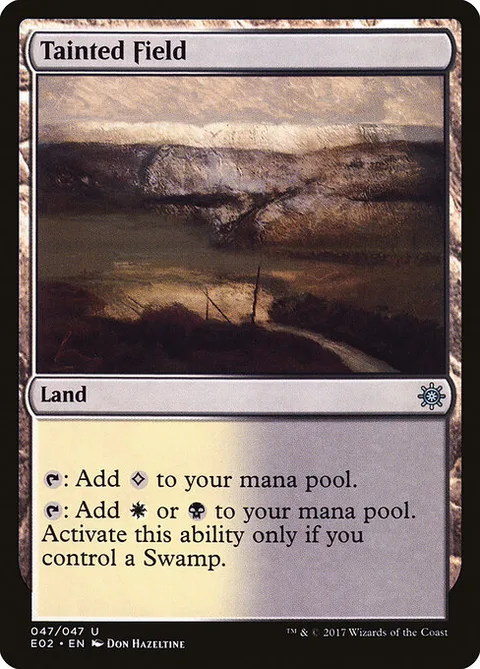 Tainted Field, card 47 from Explorers of Ixalan
