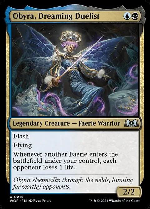 Obyra, Dreaming Duelist, card 210 from Wilds of Eldraine