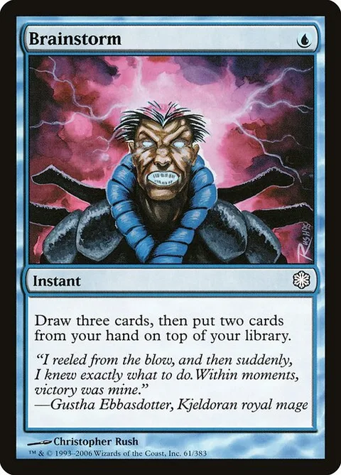 Brainstorm, card 61 from Coldsnap Theme Decks