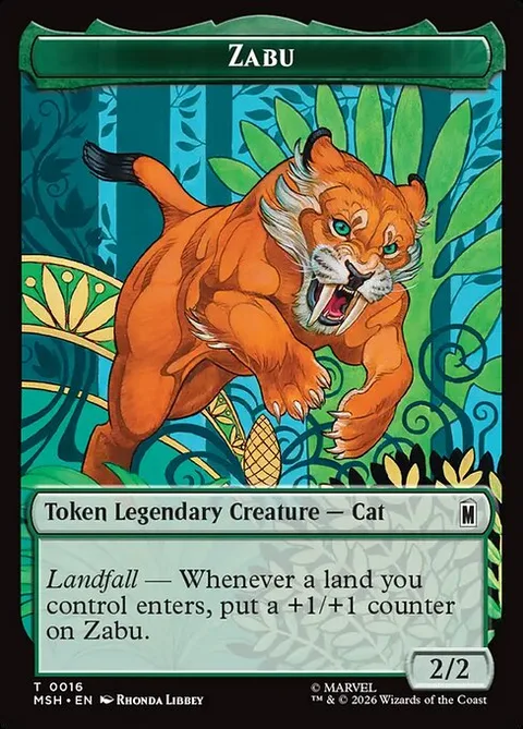 Zabu, card 16 from Marvel Super Heroes Tokens