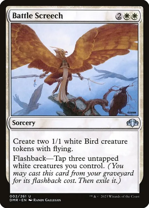 Battle Screech, card 2 from Dominaria Remastered