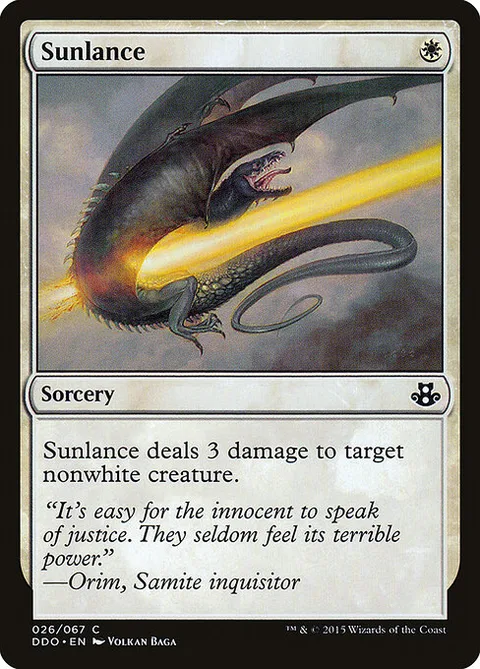 Sunlance, card 26 from Duel Decks: Elspeth vs. Kiora