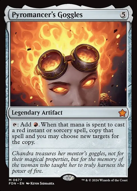 Pyromancer's Goggles, card 677 from Foundations