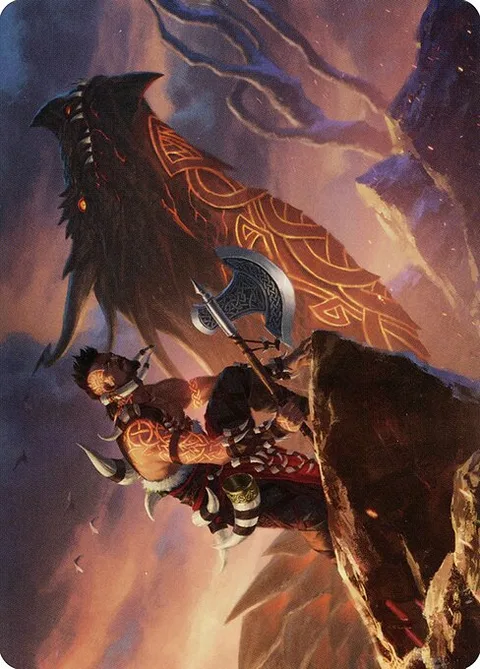 Dragonkin Berserker // Dragonkin Berserker, card 32 from Kaldheim Art Series