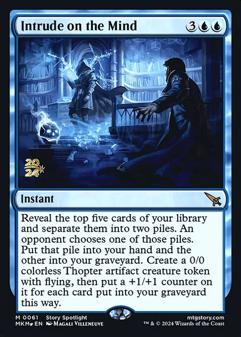 Intrude on the Mind, card 61s from Murders at Karlov Manor Promos
