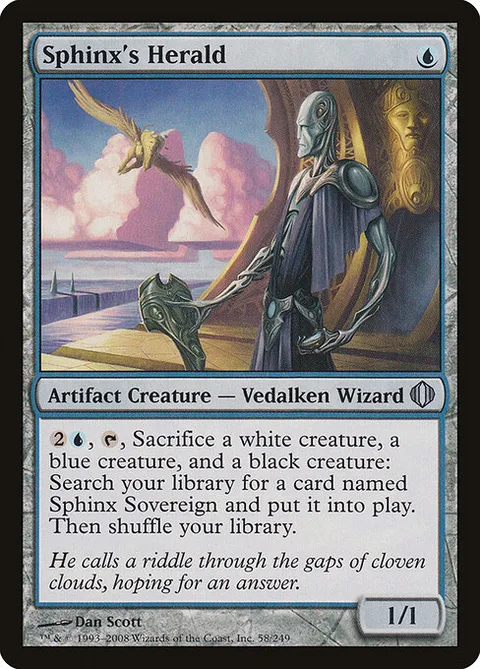 Sphinx's Herald, card 58 from Shards of Alara