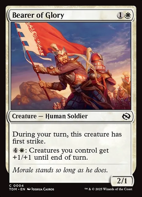 Bearer of Glory, card 4 from Tarkir: Dragonstorm