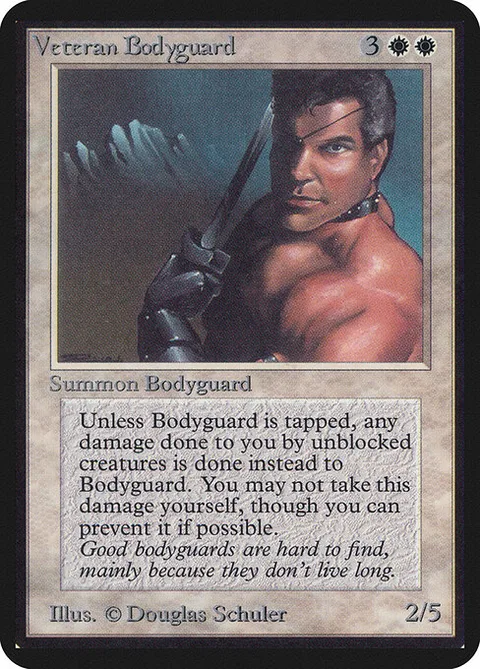 Veteran Bodyguard, card 41 from Limited Edition Alpha