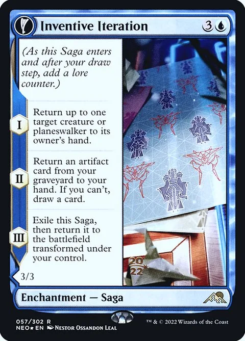 Inventive Iteration // Living Breakthrough, card 57s from Kamigawa: Neon Dynasty Promos