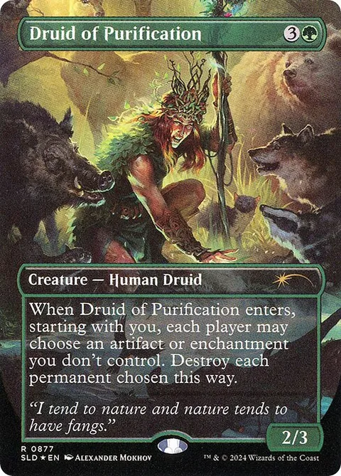 Druid of Purification, card 877 from Secret Lair Drop