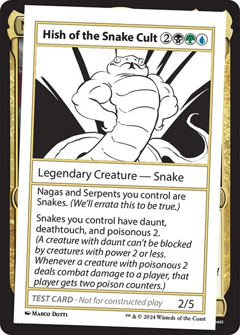 Hish of the Snake Cult, card 595 from Mystery Booster 2