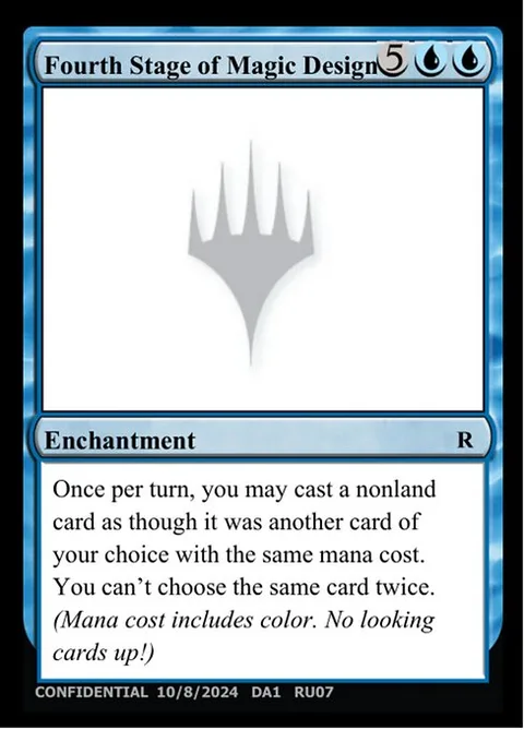 Fourth Stage of Magic Design, card RU07b from Unknown Event