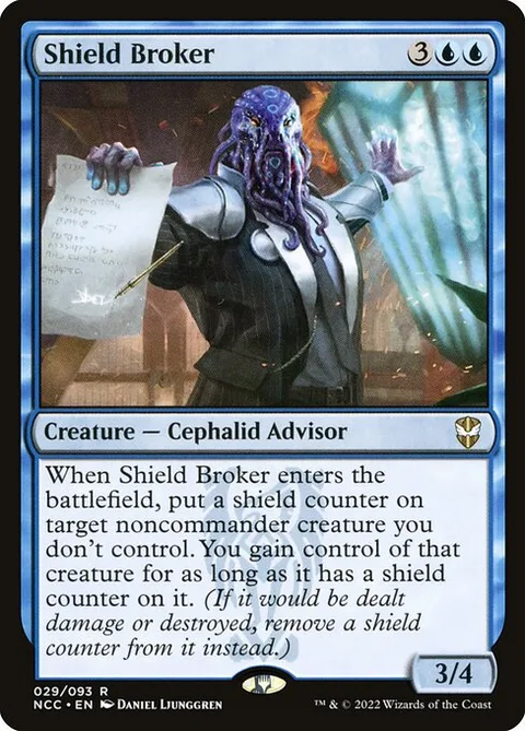 Shield Broker, card 29 from New Capenna Commander