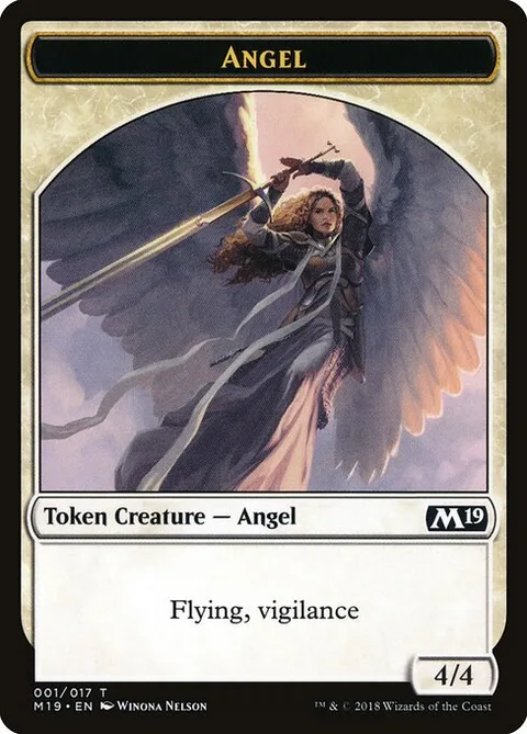 Angel, card 1 from Core Set 2019 Tokens