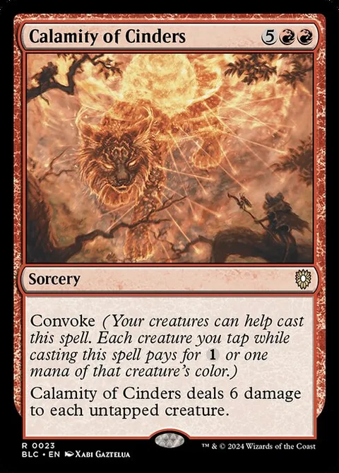 Calamity of Cinders, carte 23 de Bloomburrow Commander