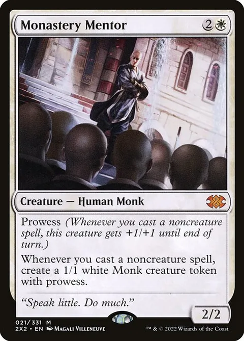 Monastery Mentor, card 21 from Double Masters 2022