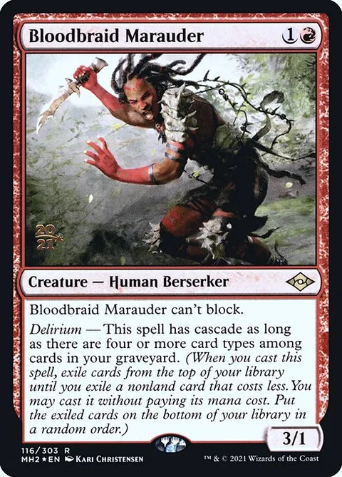 Bloodbraid Marauder, carte 116s de Modern Horizons 2 Promos