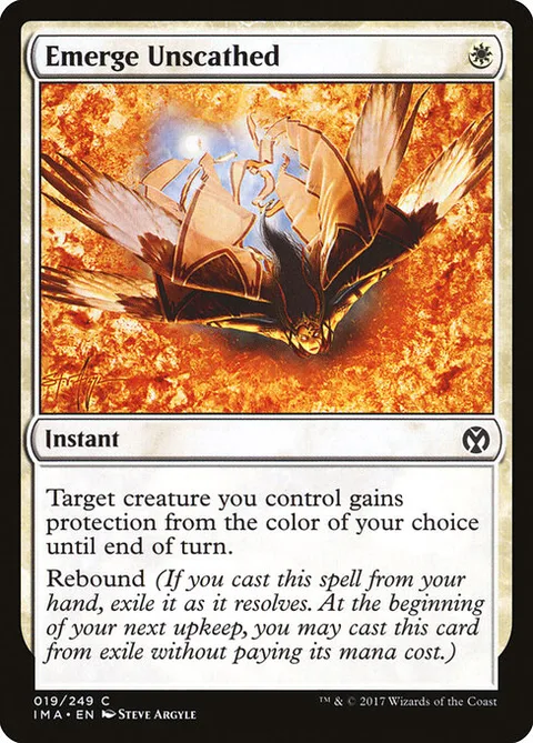 Emerge Unscathed, card 19 from Iconic Masters