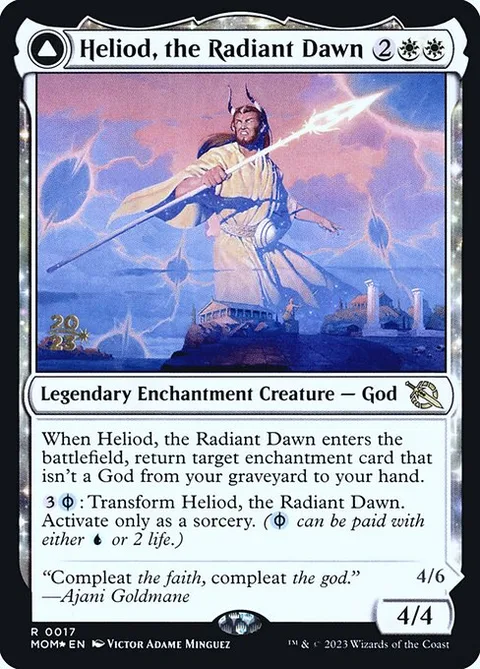 Heliod, the Radiant Dawn // Heliod, the Warped Eclipse, carte 17s de March of the Machine Promos